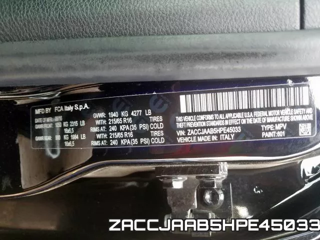 ZACCJAAB5HPE45033 фото 2