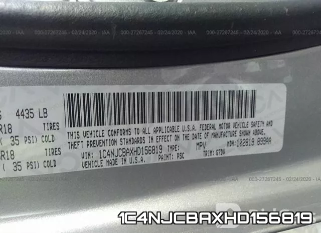 1C4NJCBAXHD156819 фото 10