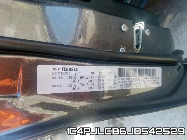 1C4PJLCB6JD542529 фото 2