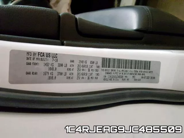 1C4RJEAG9JC485509 фото 2
