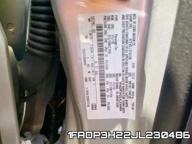 1FADP3H22JL230486 фото 2