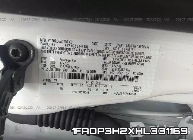 1FADP3H2XHL331169 фото 10