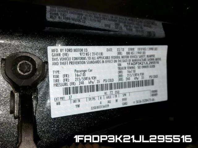 1FADP3K21JL295516 фото 2