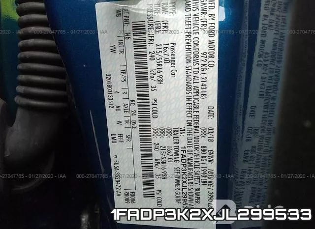 1FADP3K2XJL299533 фото 10