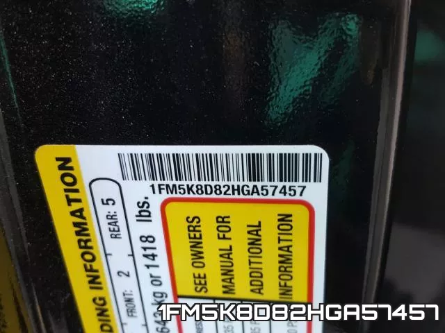 1FM5K8D82HGA57457 фото 2
