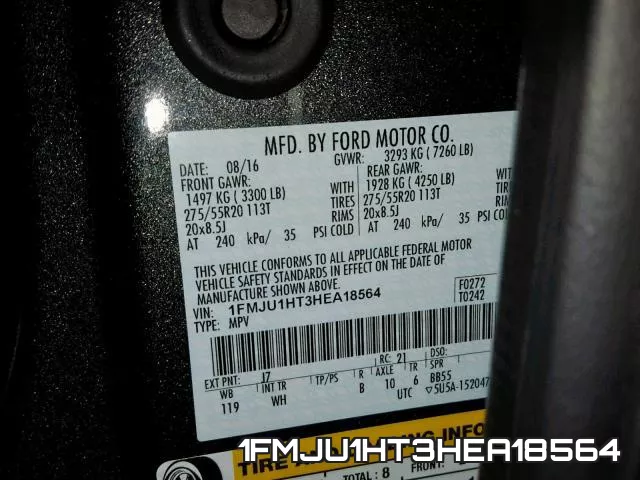 1FMJU1HT3HEA18564 фото 2