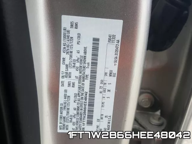 1FT7W2B66HEE48042 фото 2