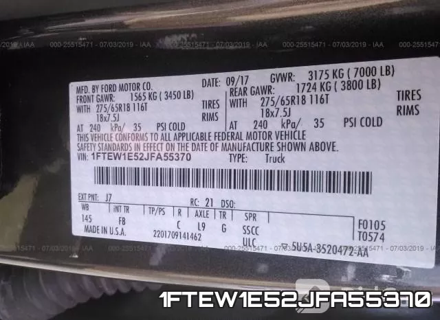1FTEW1E52JFA55370 фото 10