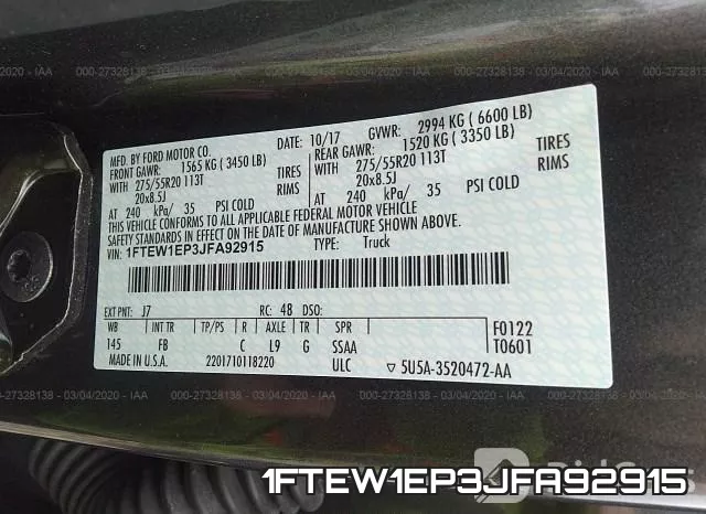 1FTEW1EP3JFA92915 фото 10