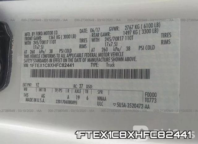 1FTEX1C8XHFC82441 фото 10
