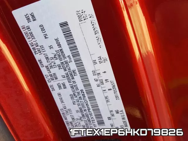 1FTEX1EP6HKD79826 фото 2