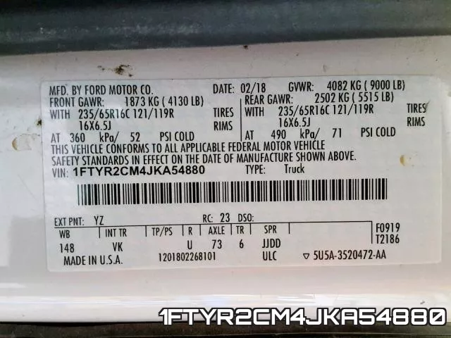 1FTYR2CM4JKA54880 фото 2