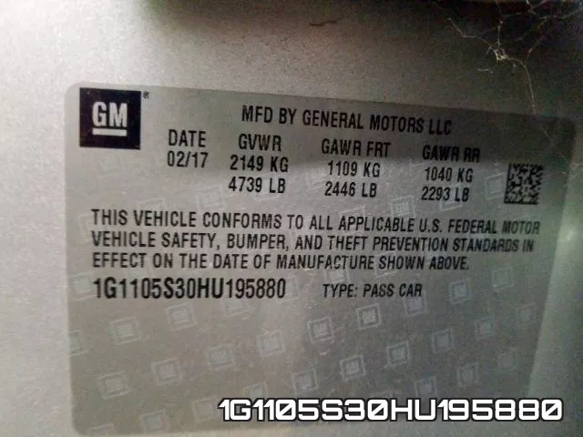1G1105S30HU195880 фото 2