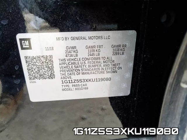 1G11Z5S3XKU119080 фото 2