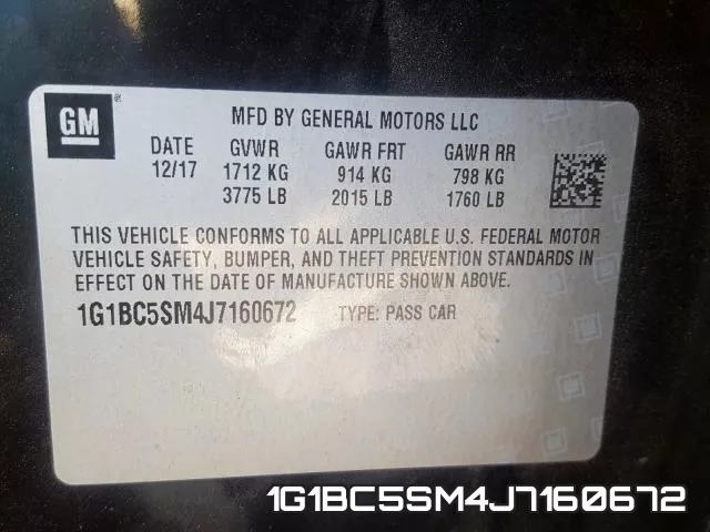 1G1BC5SM4J7160672 фото 2