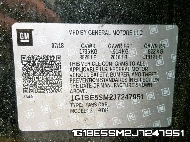 1G1BE5SM2J7247951 фото 2