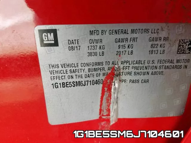 1G1BE5SM6J7104601 фото 2
