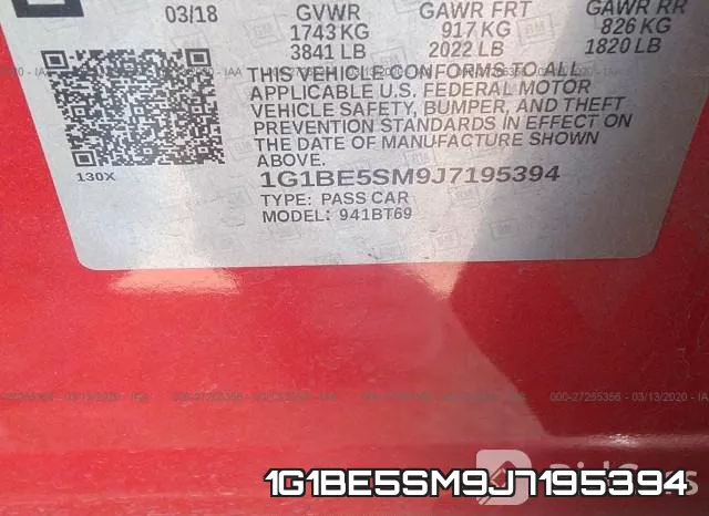 1G1BE5SM9J7195394 фото 10