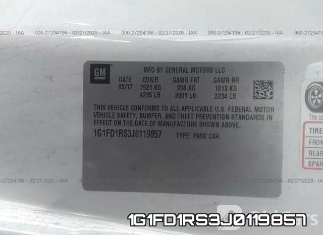 1G1FD1RS3J0119857 фото 10