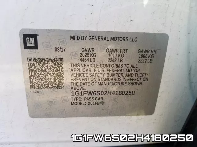 1G1FW6S02H4180250 фото 2