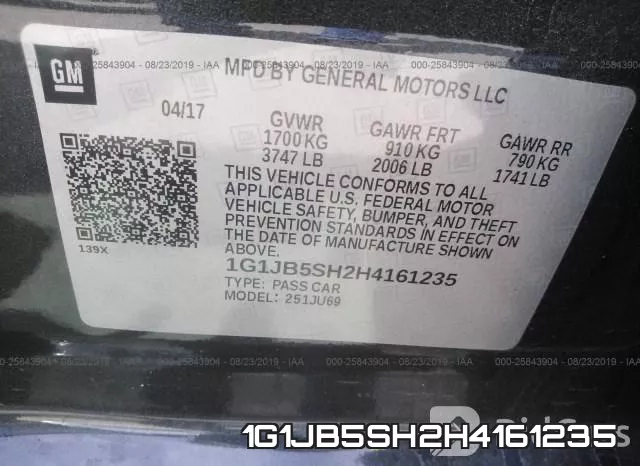 1G1JB5SH2H4161235 фото 10