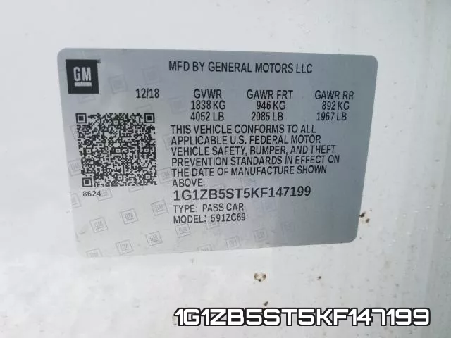 1G1ZB5ST5KF147199 фото 2