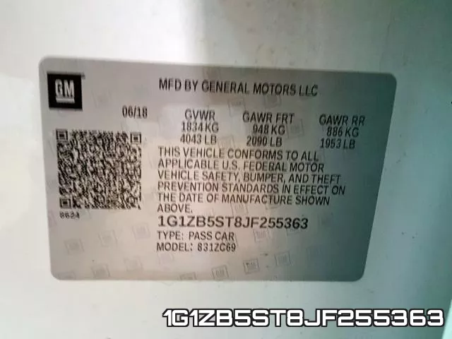 1G1ZB5ST8JF255363 фото 2