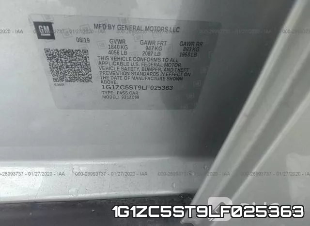 1G1ZC5ST9LF025363 фото 10
