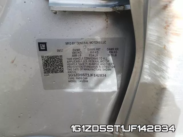 1G1ZD5ST1JF142834 фото 2