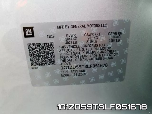 1G1ZD5ST3LF051678 фото 2