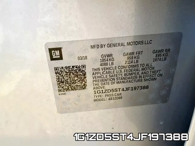 1G1ZD5ST4JF197388 фото 2