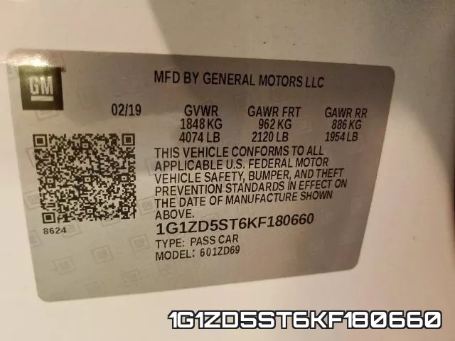 1G1ZD5ST6KF180660 фото 2