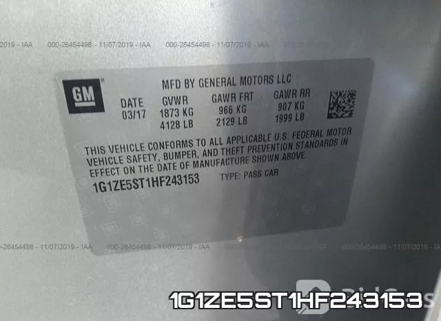 1G1ZE5ST1HF243153 фото 10