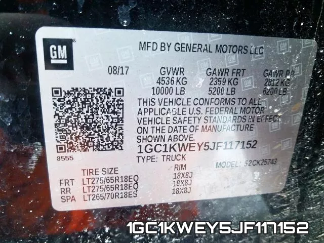 1GC1KWEY5JF117152 фото 2