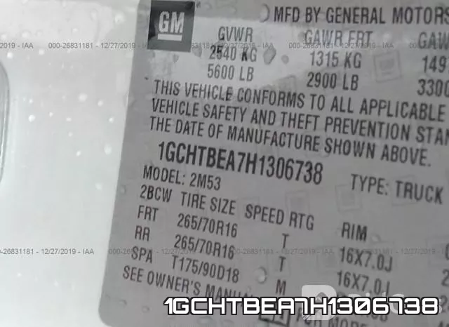 1GCHTBEA7H1306738 фото 10