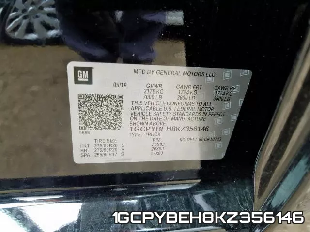 1GCPYBEH8KZ356146 фото 2