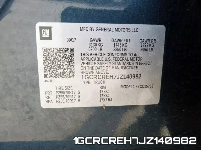 1GCRCREH7JZ140982 фото 2