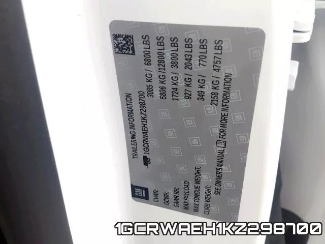 1GCRWAEH1KZ298700 фото 2