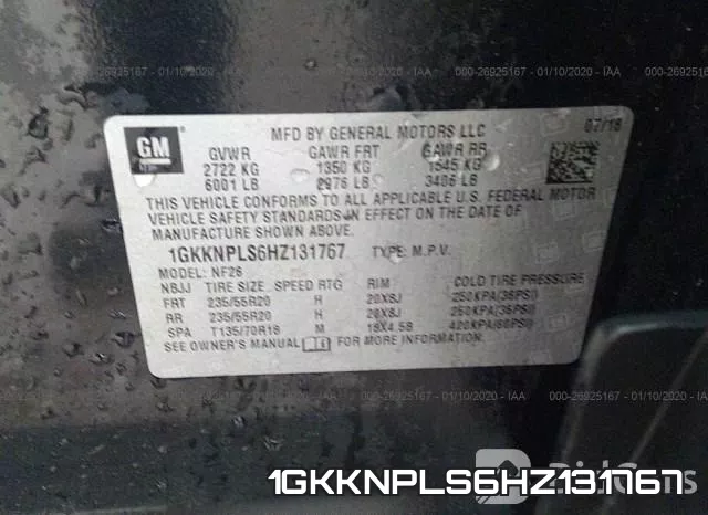 1GKKNPLS6HZ131767 фото 10
