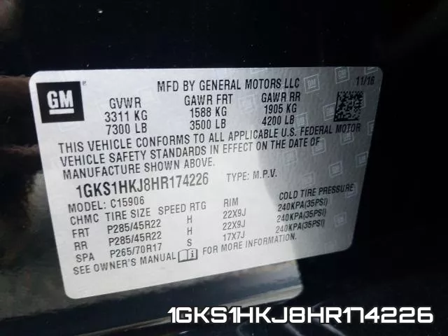 1GKS1HKJ8HR174226 фото 2