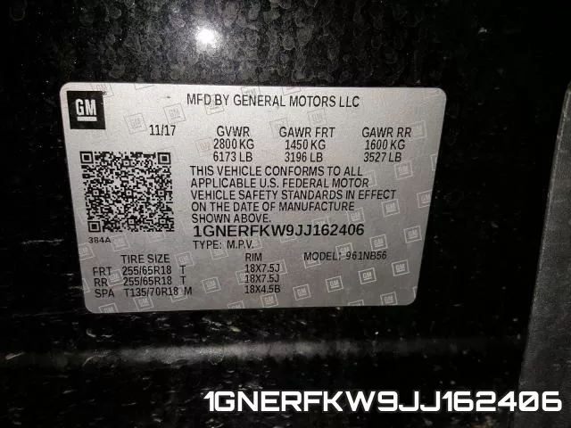 1GNERFKW9JJ162406 фото 2