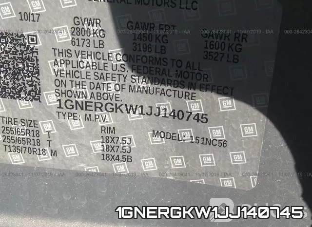 1GNERGKW1JJ140745 фото 10