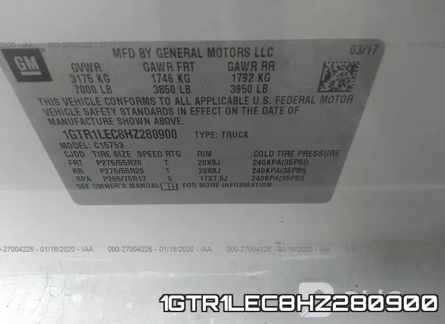 1GTR1LEC8HZ280900 фото 10