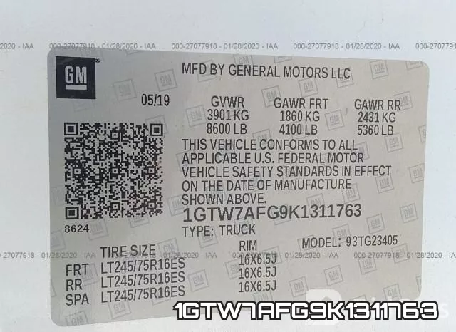1GTW7AFG9K1311763 фото 10