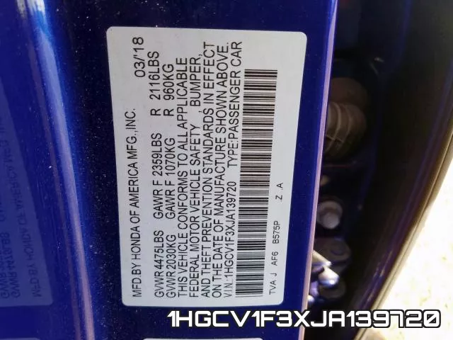 1HGCV1F3XJA139720 фото 2