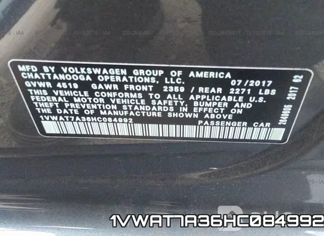 1VWAT7A36HC084992 фото 10