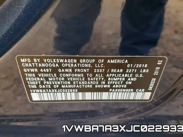 1VWBA7A3XJC022933 фото 2