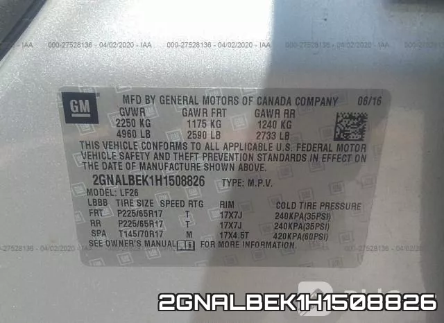 2GNALBEK1H1508826 фото 10