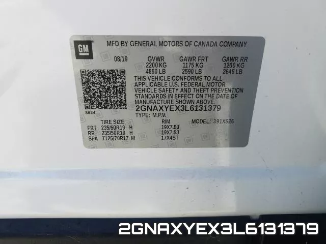 2GNAXYEX3L6131379 фото 2