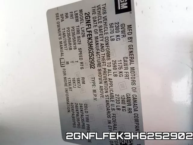 2GNFLFEK3H6252902 фото 2